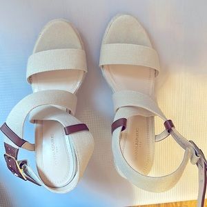 Off white wedge sandals